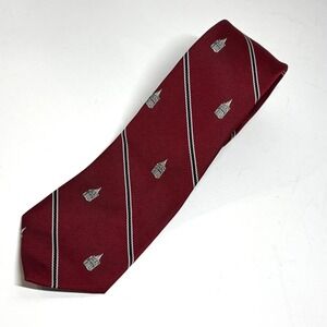 WM-Chelsea Ltd Necktie Mens OS Burgundy Red Repp Stripe Club Tie